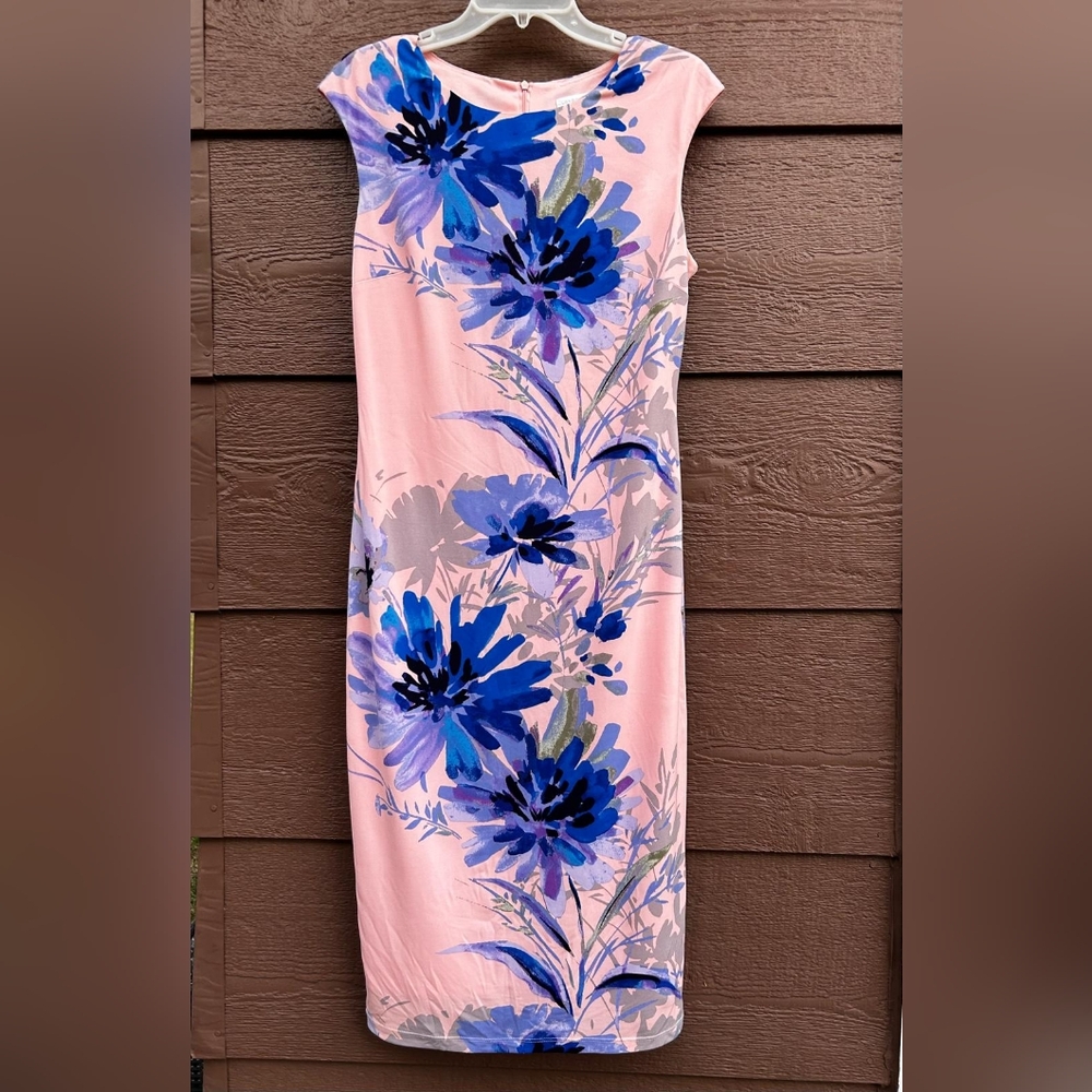 Pink Floral Midi Dress fits Size 8-10